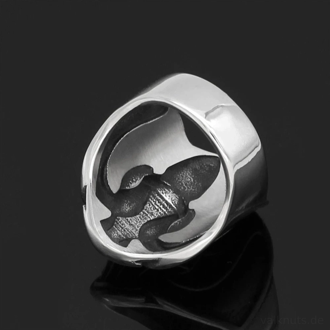 Antiker Wikinger Raben Ring Herren - nordisches Accessoire