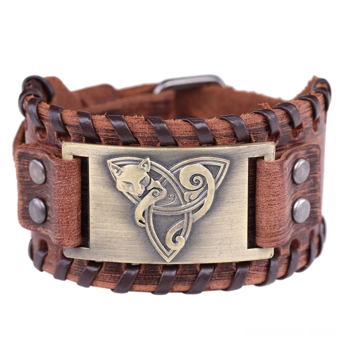 Antikes Wikinger Armband mit Fuchs Motiv für Herren