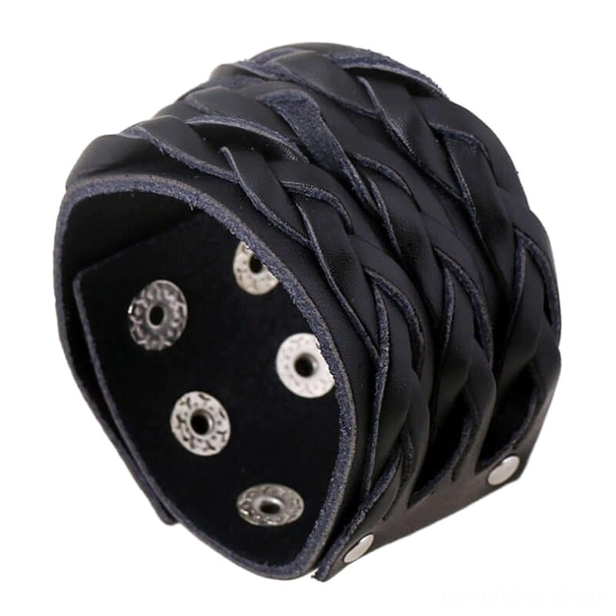 Geschenkidee fuer Wikinger Liebhaber: geflochtenes Leder Armband