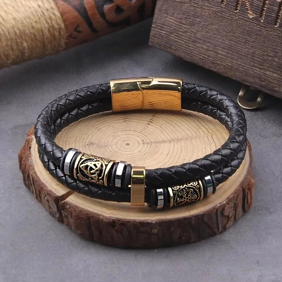 Geschenkverpackung Wikinger Armband mit Holzkasten