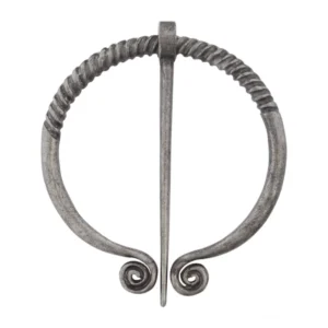 Handgefertigte Wikinger Fibel mit traditionellem Knotenmuster aus Edelstahl