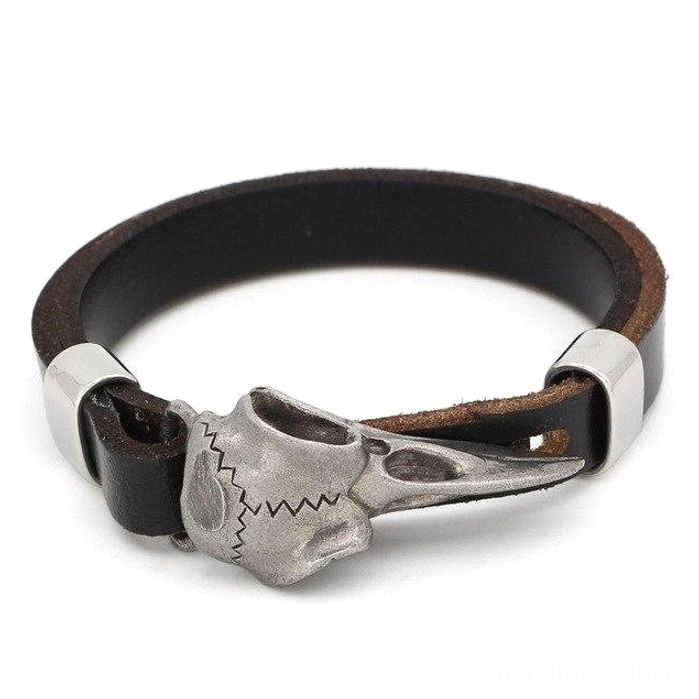 Handgemachtes Wikinger Leder Armband mit verstellbarer Länge
