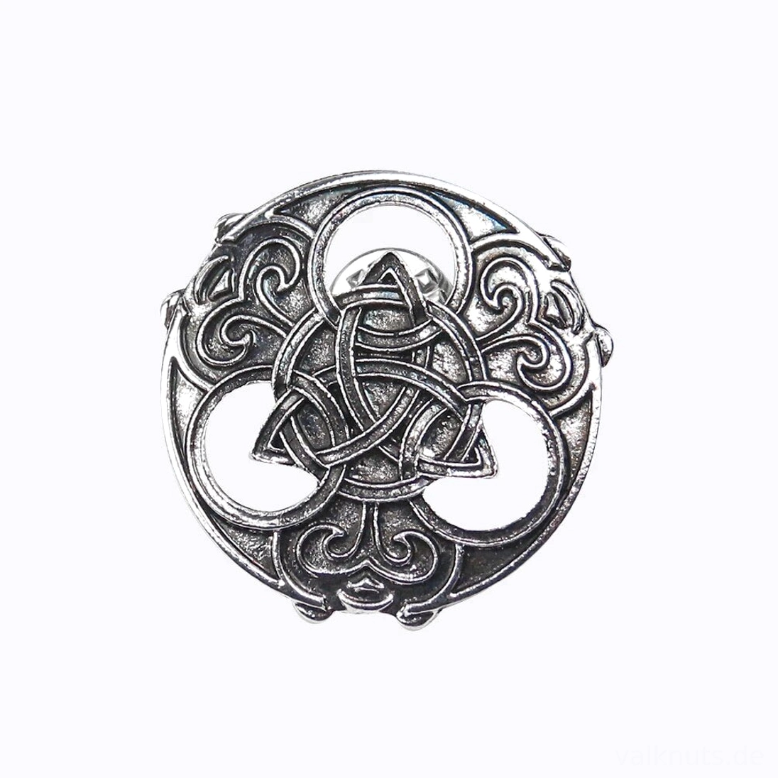 Herren Wikinger Rune Brosche mit Triquetra Knoten im Vintage Stil