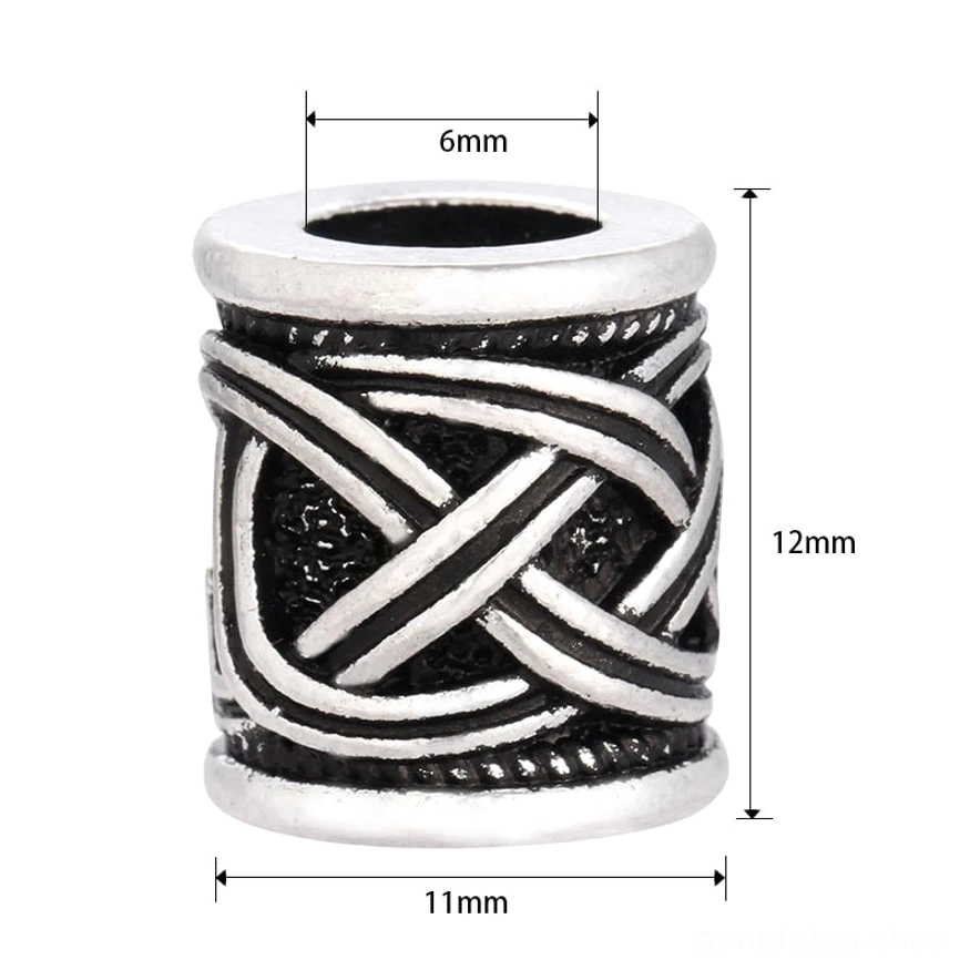 massangabe wikinger bartperlen 14x10mm loch 6mm wikinger knotendesign