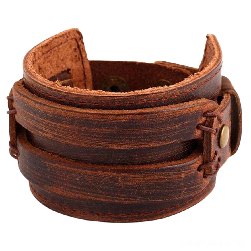Massives Wikinger Armband aus Leder, Verpackungsansicht für Lieferung