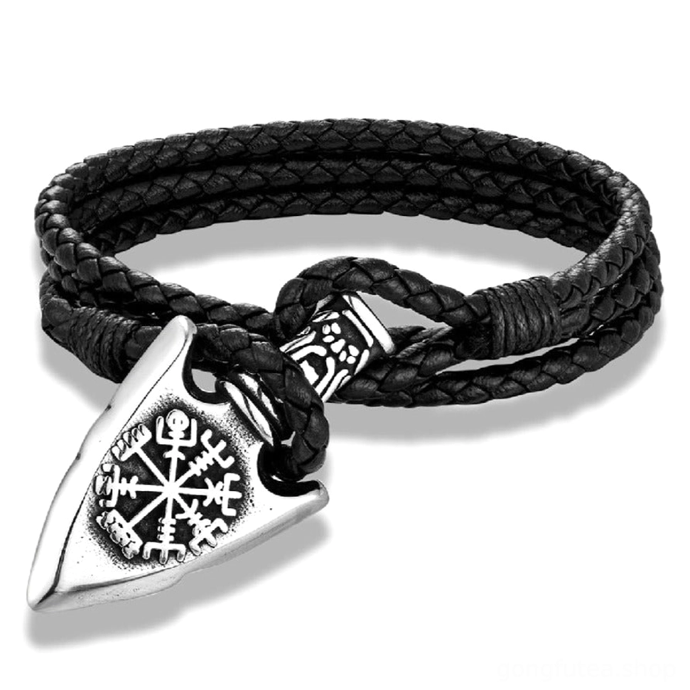 Mehrlagiges Wikinger Armband für Männer im Vintage Stil