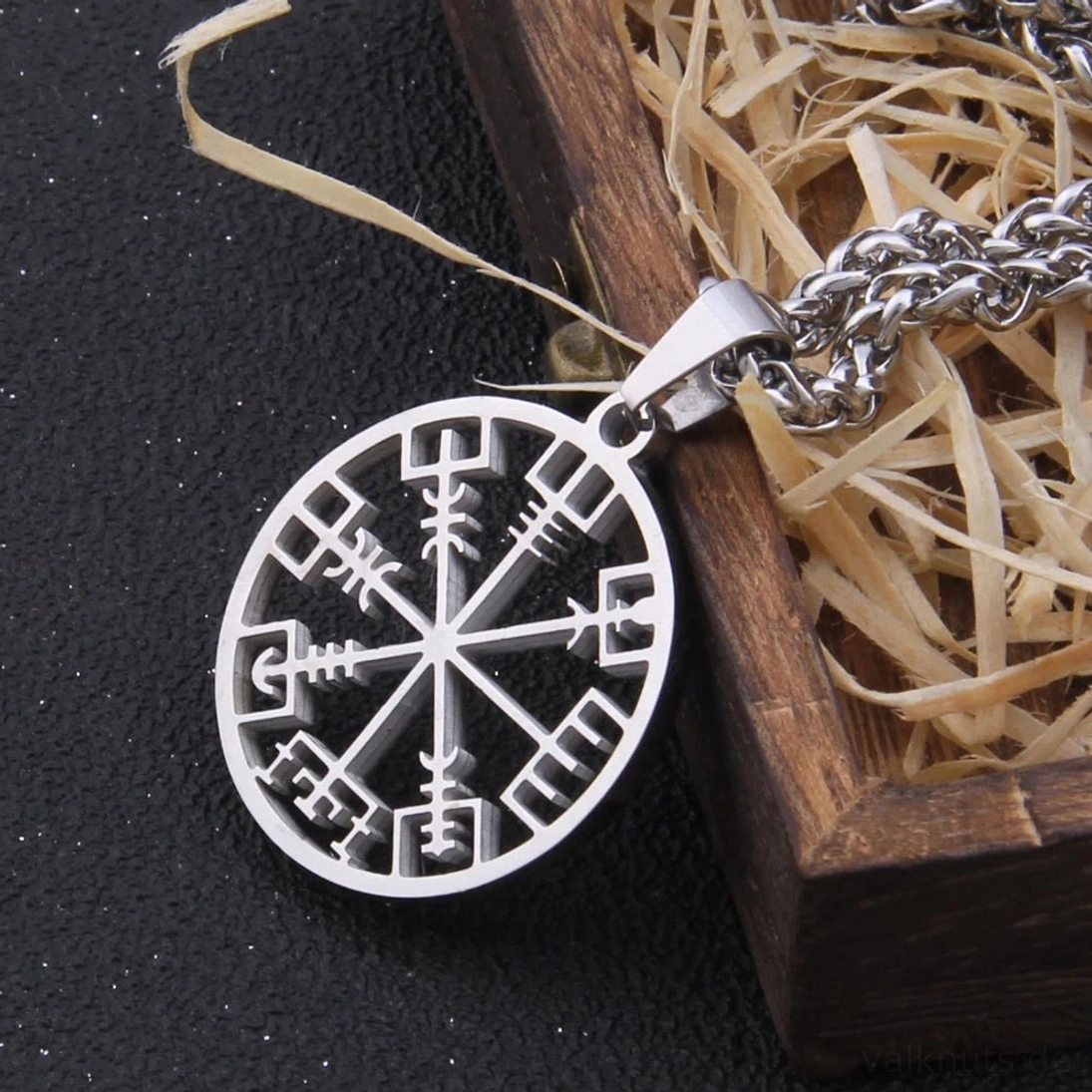 Vegvisir Wikinger Anhänger Halskette als Geschenk für Wikinger Kultur Liebhaber