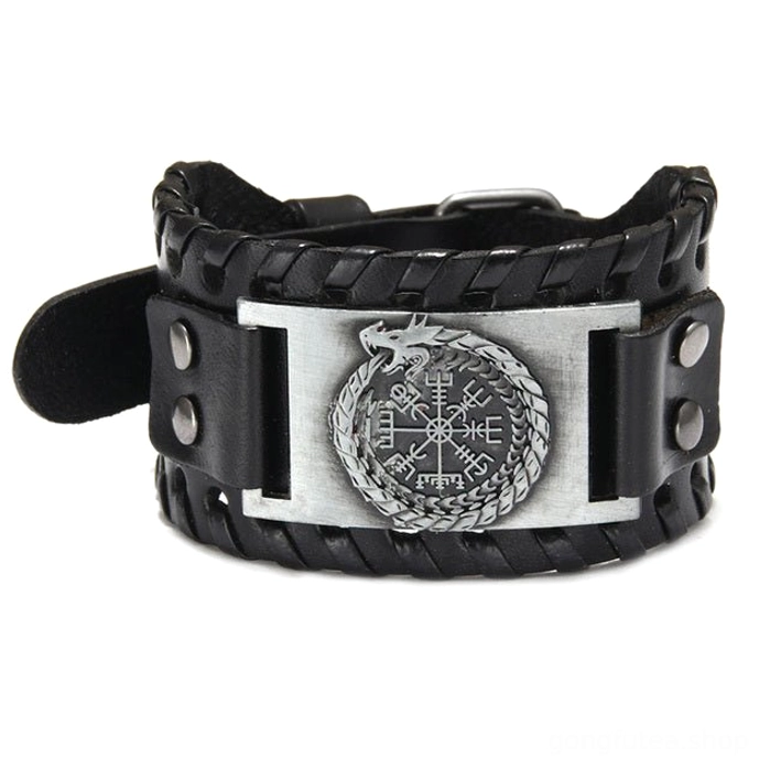 Nordisches Wikinger Armband Jörmungandr als Accessoire für Retro und Punk Style
