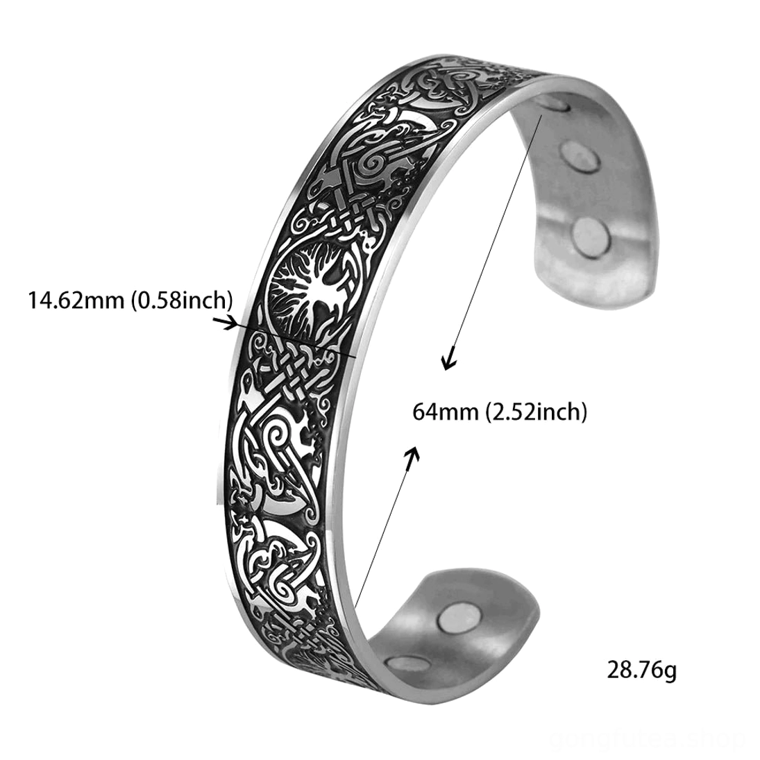 Nordisches Wikinger Schmuck Armreif mit Yggdrasil Symbol