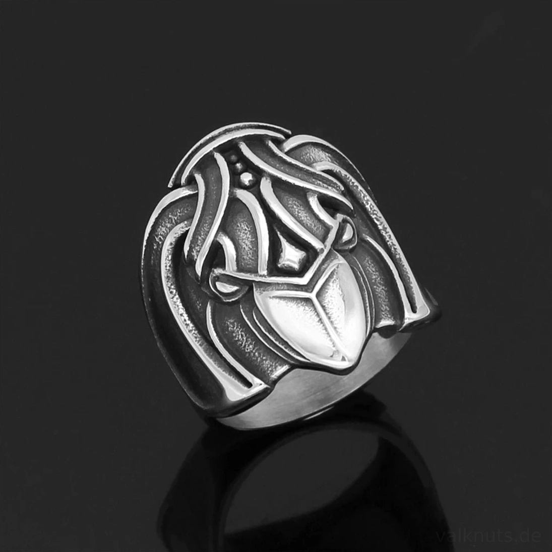 Odin Raben Ring Wikinger - nordische Mythologie Amulett aus Edelstahl