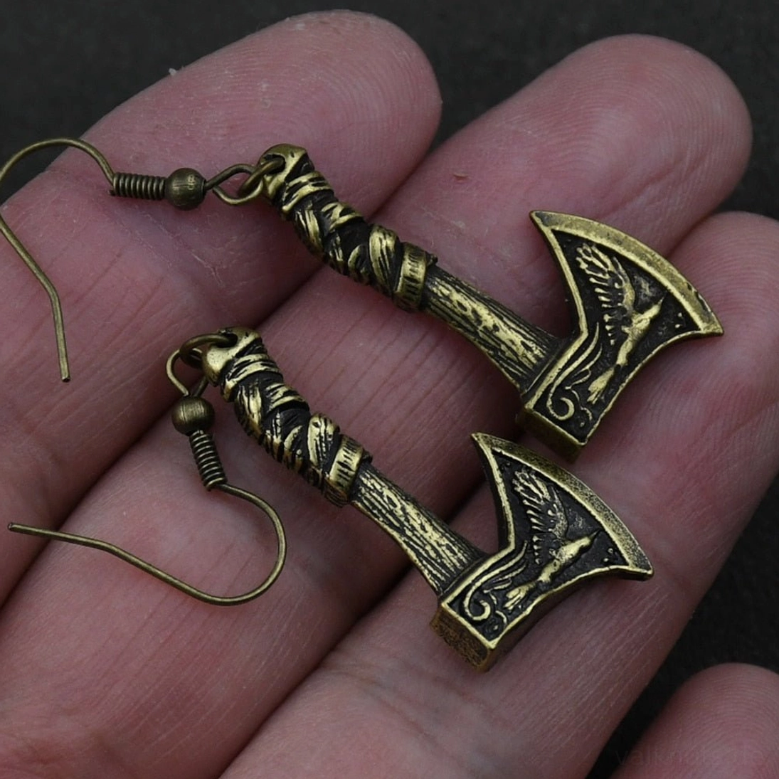 Paar Wikinger Ohrringe Axt als individueller Punk Modeschmuck