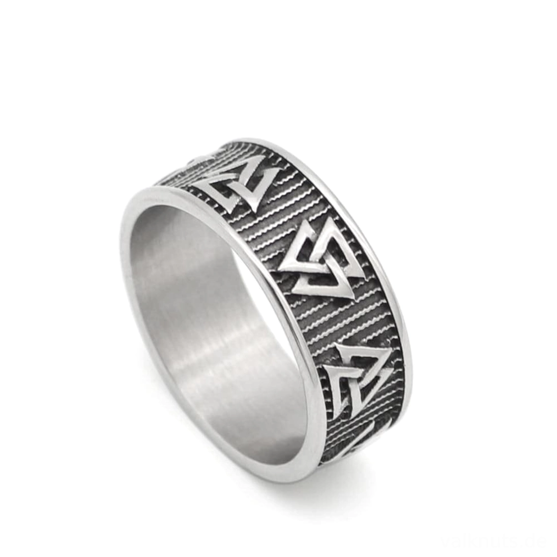 Robuster Wikinger Ring Valknut für Alltag und Freizeit, rostfreier Edelstahl