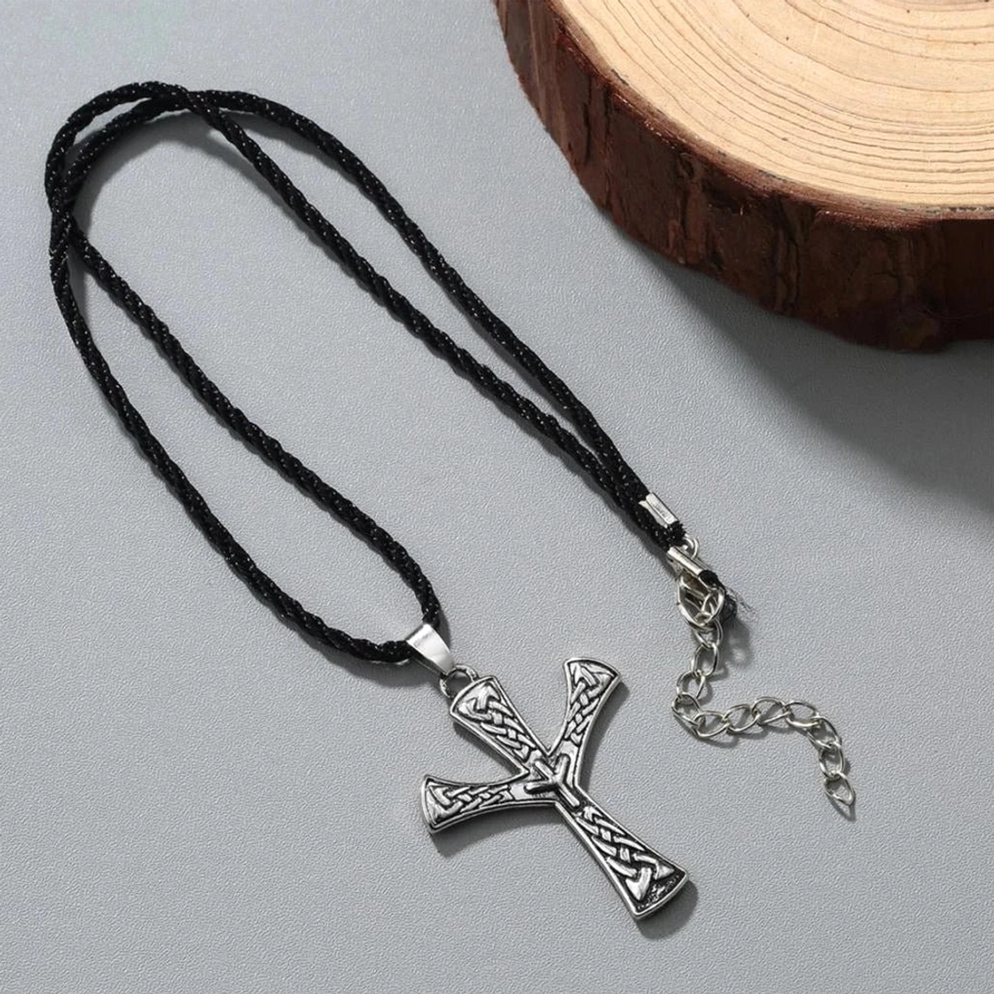 Runen Kette Algiz mit verstellbarer Kette, Wikinger Schmuck