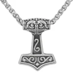 Traditionelle Thors Hammer Kette aus Edelstahl, Wikinger Mjölnir Amulett