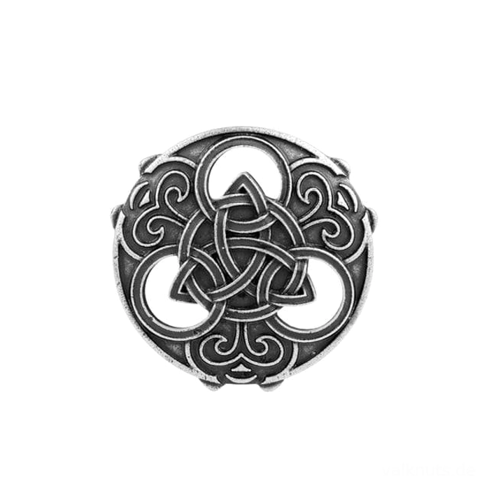 Traditionelle Wikinger Brosche mit Triquetra Symbol aus nordischer Kultur