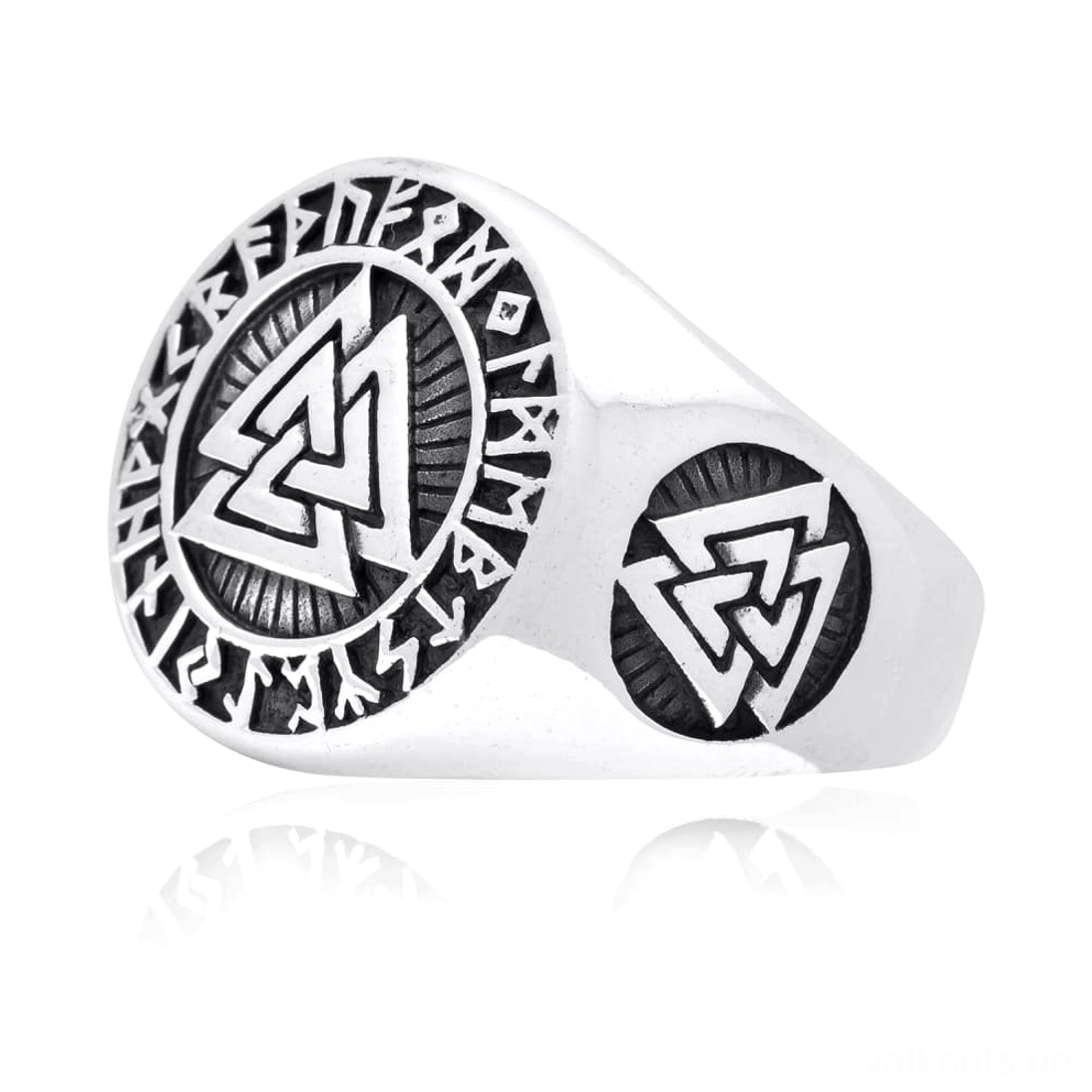 Wikinger Ring mit Valknut Symbol, traditionelles nordisches Schmuckstück