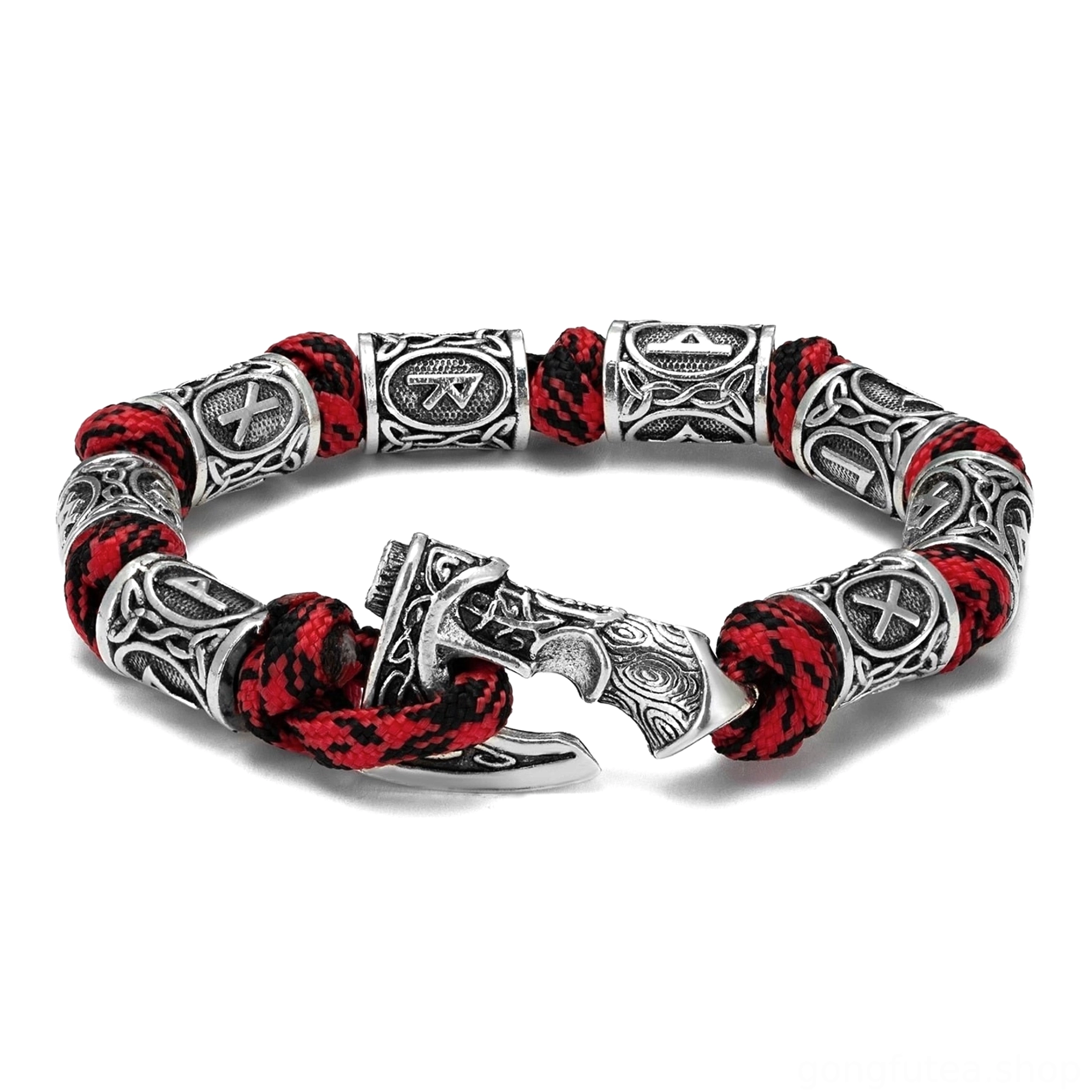 Alle verschiedenen Farbvarianten des Wikinger Axt Paracord Armreifs