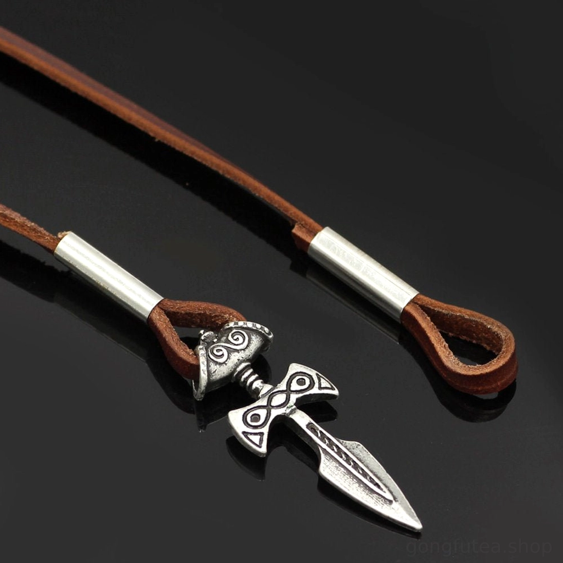 Verstellbares mehrlagiges Wikinger Leder Armband für Herren