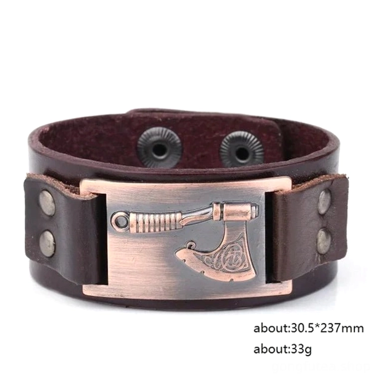 Verstellbares Verschlussstück des Wikinger Leder Armschmucks