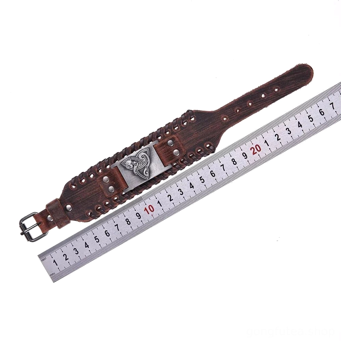 Verstellbares Wikinger Armband mit Freya Motiv