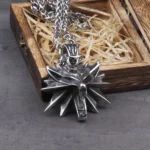 Wikinger Wolf Kette mit Wild Hunt Wolf Anhänger aus Edelstahl