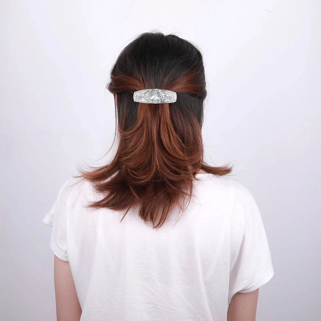 Vintage Wikinger Haarstab mit Lebensbaum Symbol, nordischer Haarschmuck für Frauen