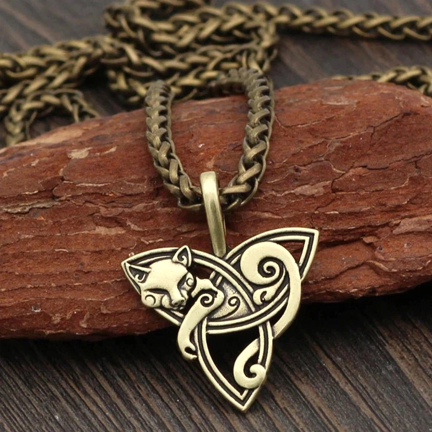 Vintage Wikinger Kette mit Wikinger Anhänger aus Metall