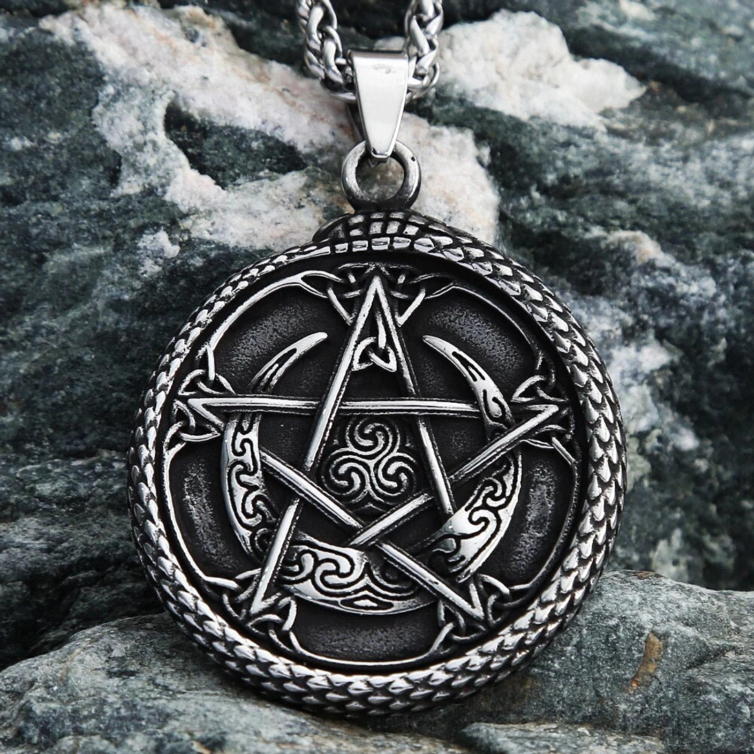 Vintage Yggdrasil Kette für Männer, nordisches Symbol Amulett
