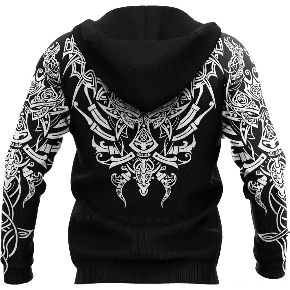 Vollständig bedruckter Wikinger Hoodie, Wikinger Mythologie