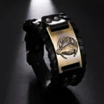 Wikinger Armband aus Leder mit Odins Raben Schmuckstück