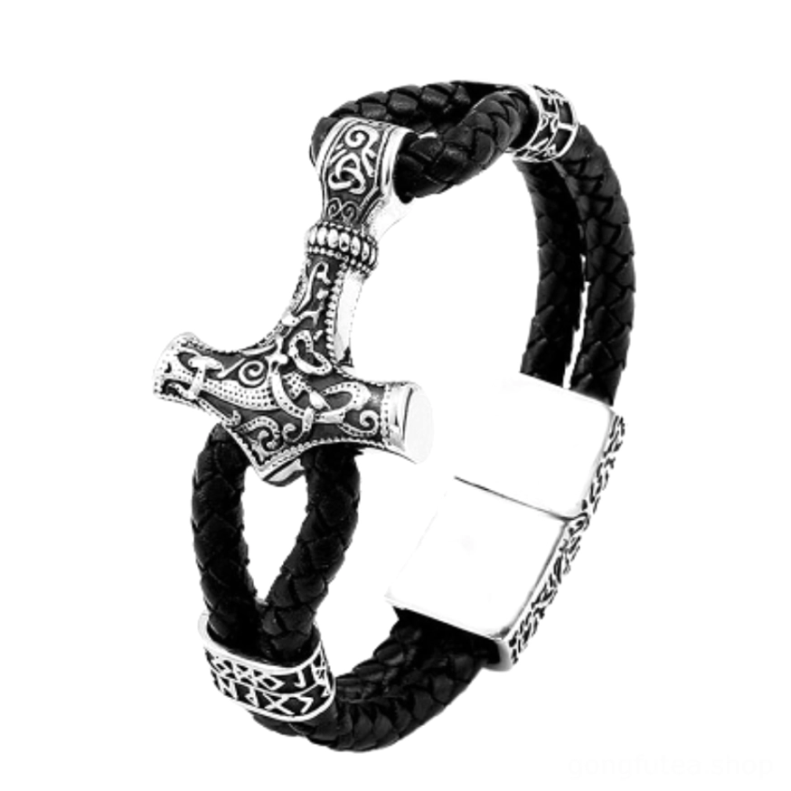 Großenübersicht für das Wikinger Armband mit Thors Hammer