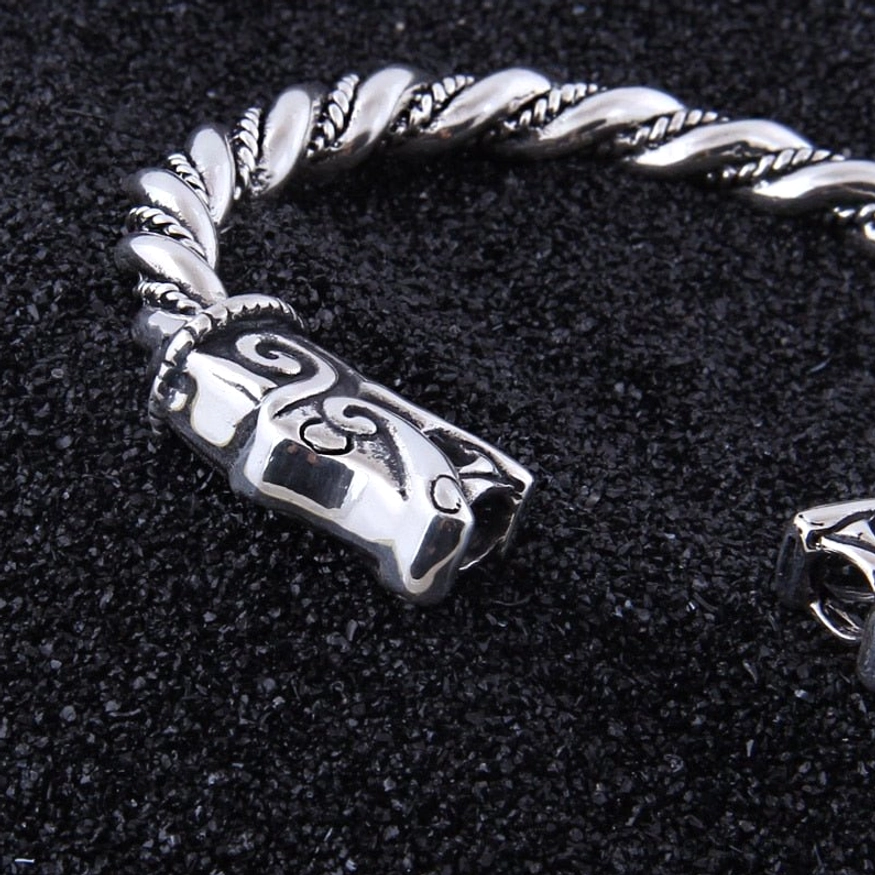 Drehprofil Detail des Wikinger Armreifs aus Sterlingsilber