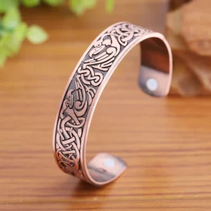 Wikinger Armreif mit Knoten und Odins Raben, nordischer Armschmuck