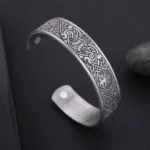 Wikinger Armreif Lebensbaum Yggdrasil aus Edelstahl mit Magnetverschluss für Damen