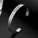 Wikinger Armreif mit Runen Valhalla Edelstahl Talisman
