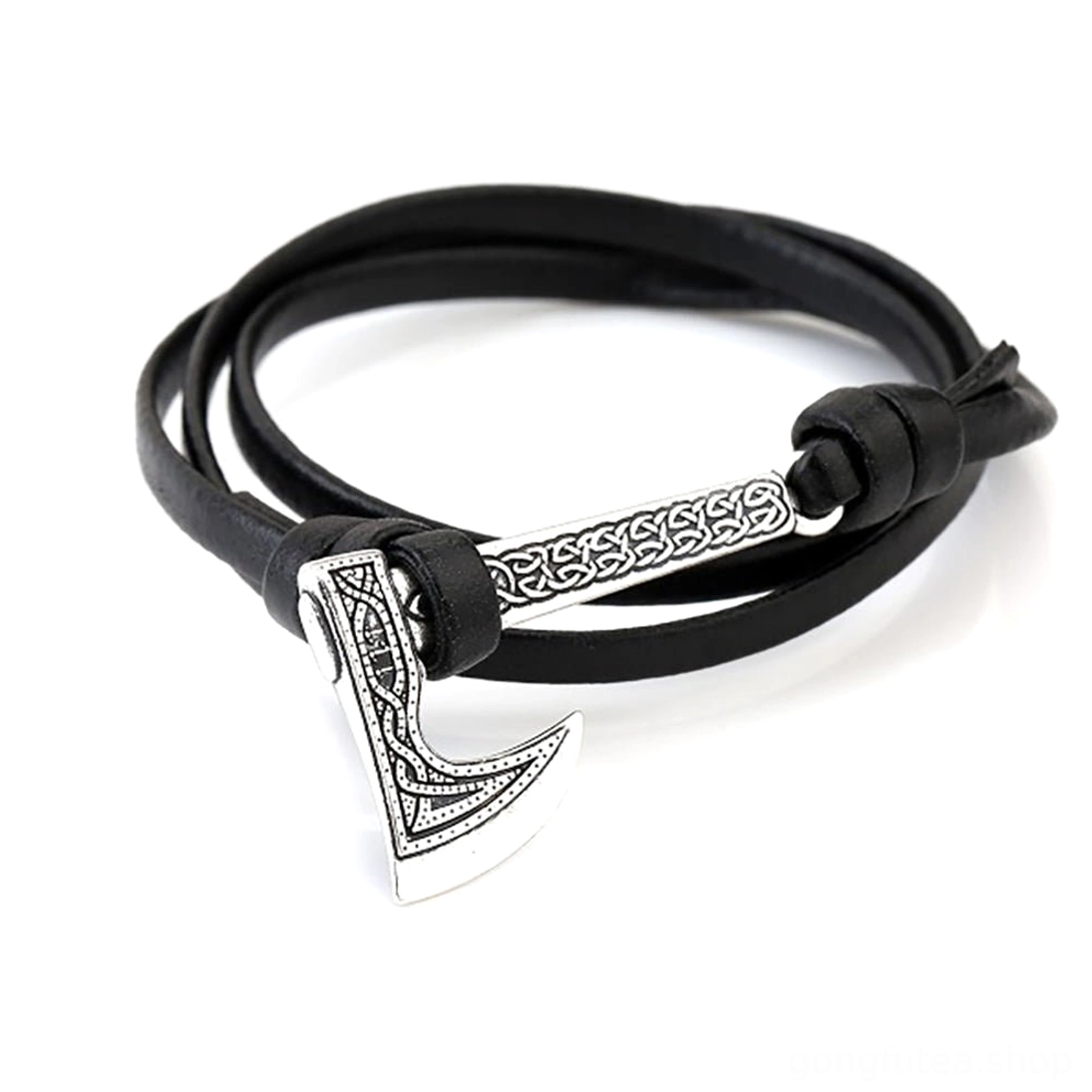 Wikinger Axt Armband mit keltischen Knoten Verzierungen