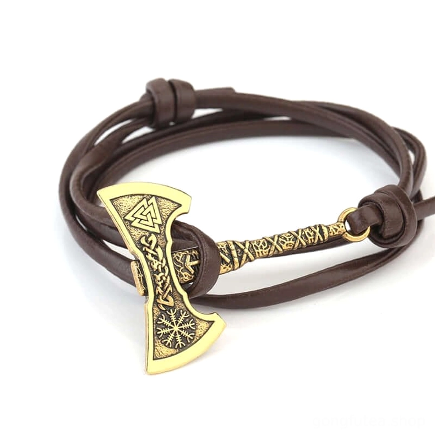 Wikinger Axt Armband mit traditionellen nordischen Gravuren