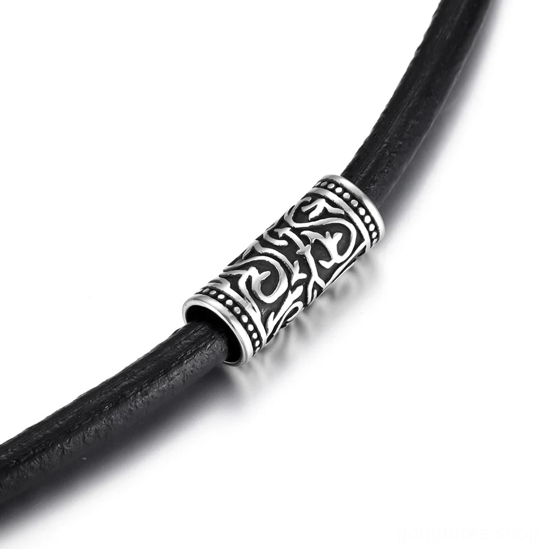 Edelstahl Wikinger Bartperle mit Knoten Motiv für Bart und DIY Schmuck, Wikinger Bartschmuck