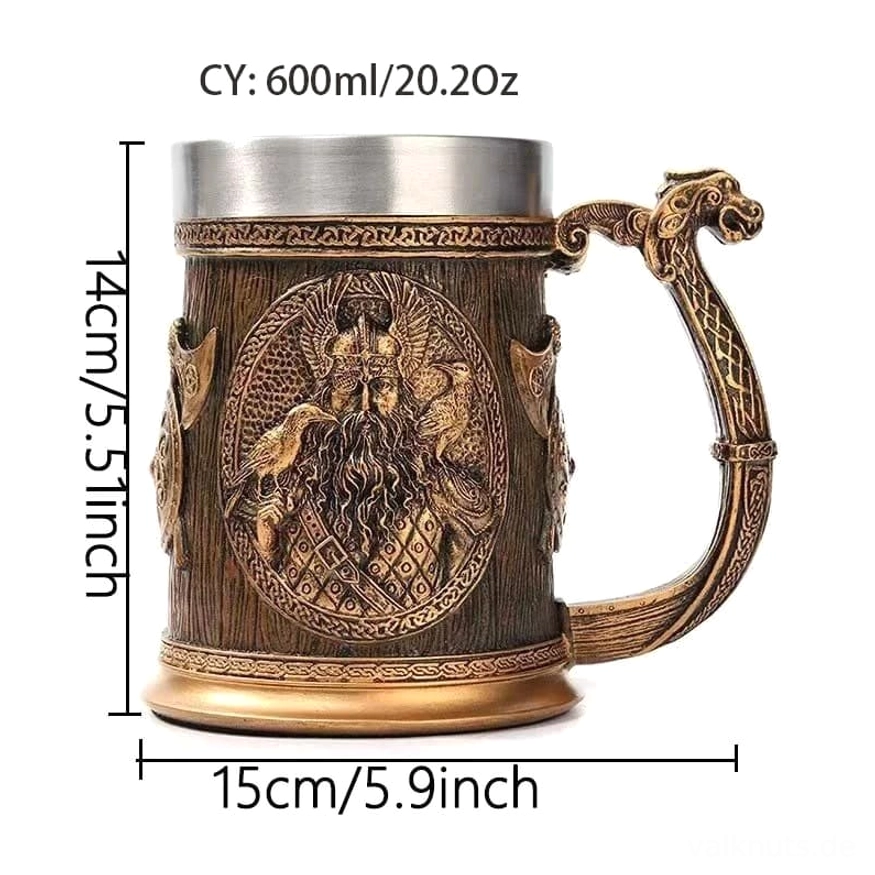 Innenansicht des Wikinger Bierbecher aus lebensmittelechtem Edelstahl