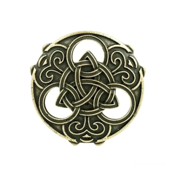 Wikinger Brosche Triquetra aus Edelstahl für Liebhaber nordischer Kultur