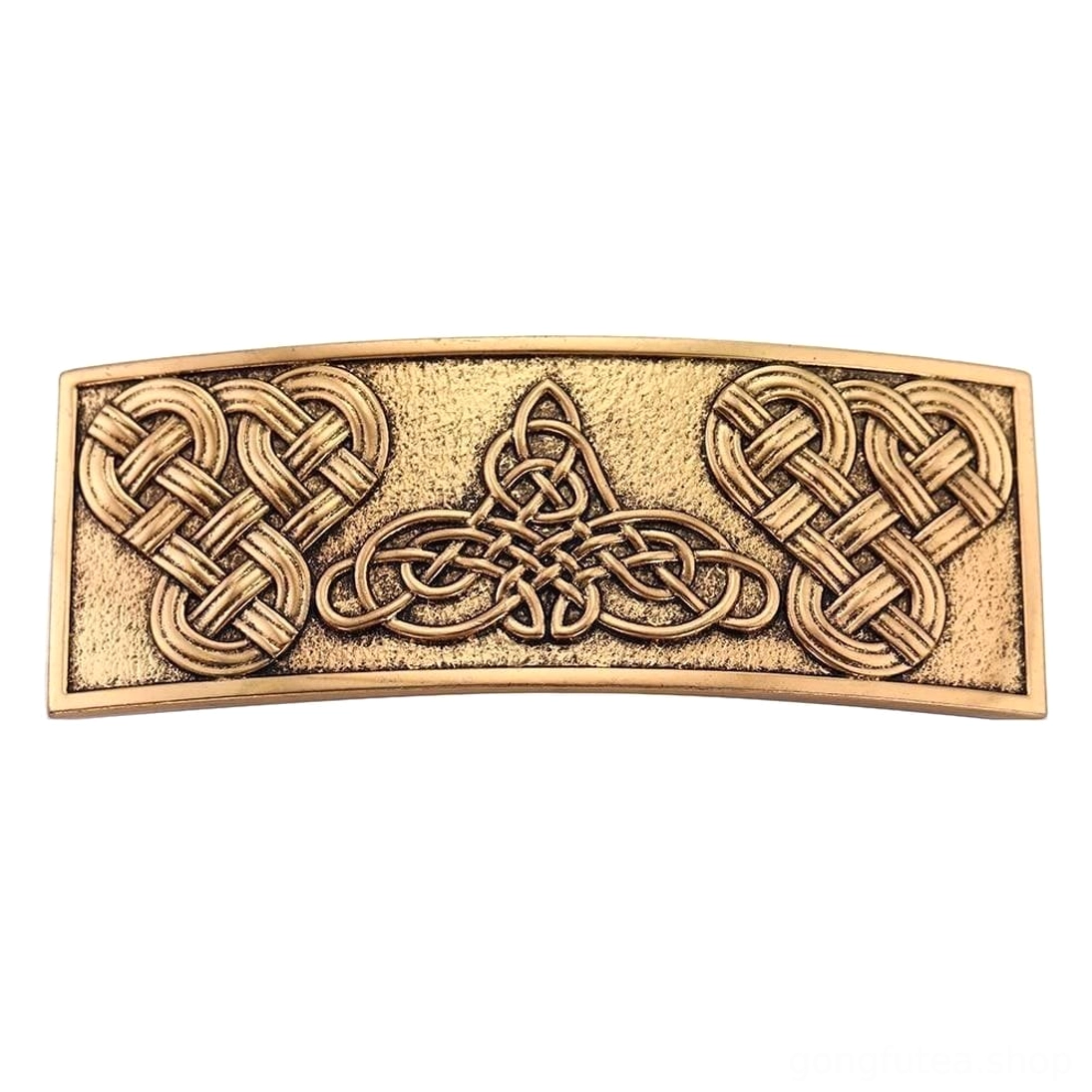 Wikinger Haarspange mit nordischem Emblem und keltischem Knoten, antik silber