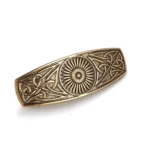 Wikinger Haarspange mit Sonnenblume Motiv und traditioneller nordischer Knotenkunst