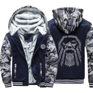 Wikinger Hoodie Odin der Allvater detail vorderseite wikinger emblem