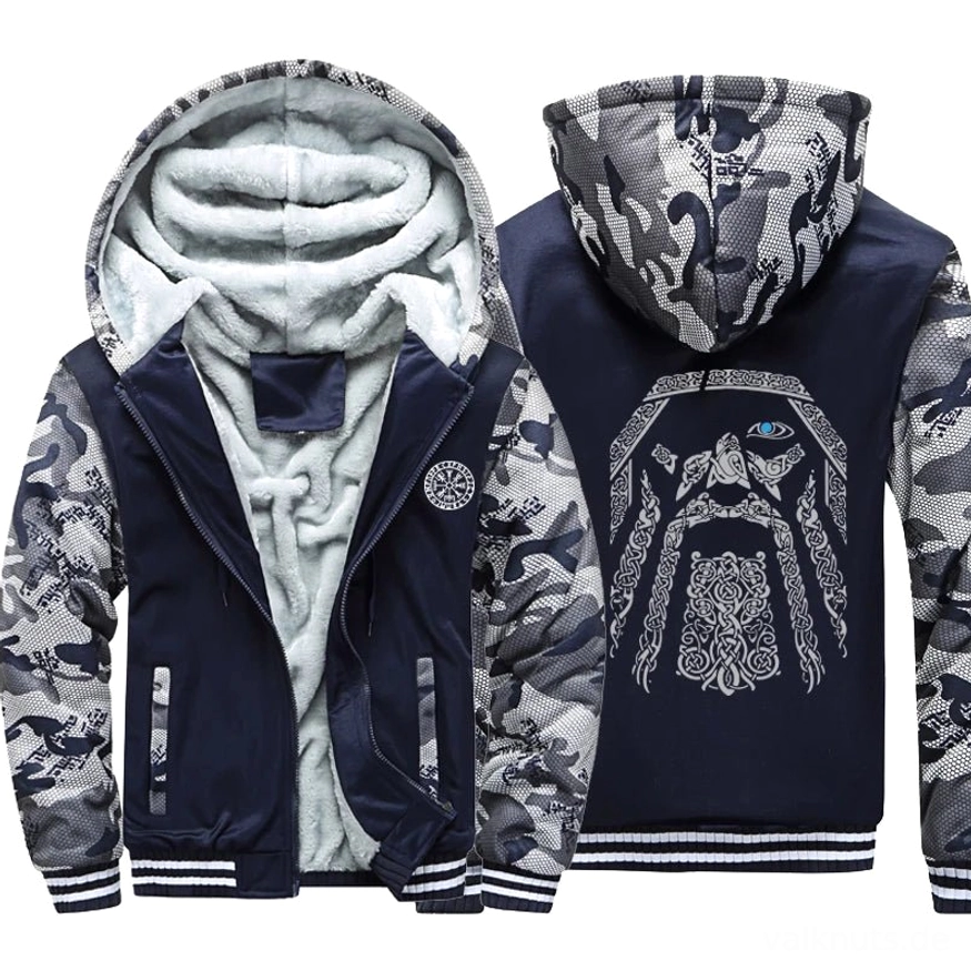 Wikinger Hoodie Odin der Allvater detail vorderseite wikinger emblem