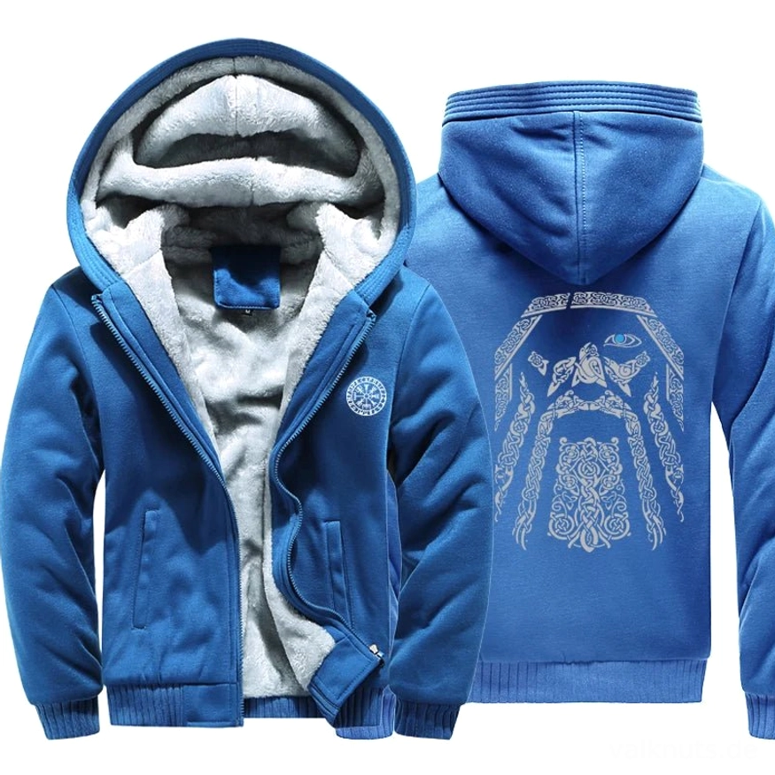 Wikinger Hoodie Odin der Allvater weinrot vorderseite