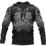 Steinar Wikinger Hoodie mit authentischen Runen und Wikinger Totem Mustern