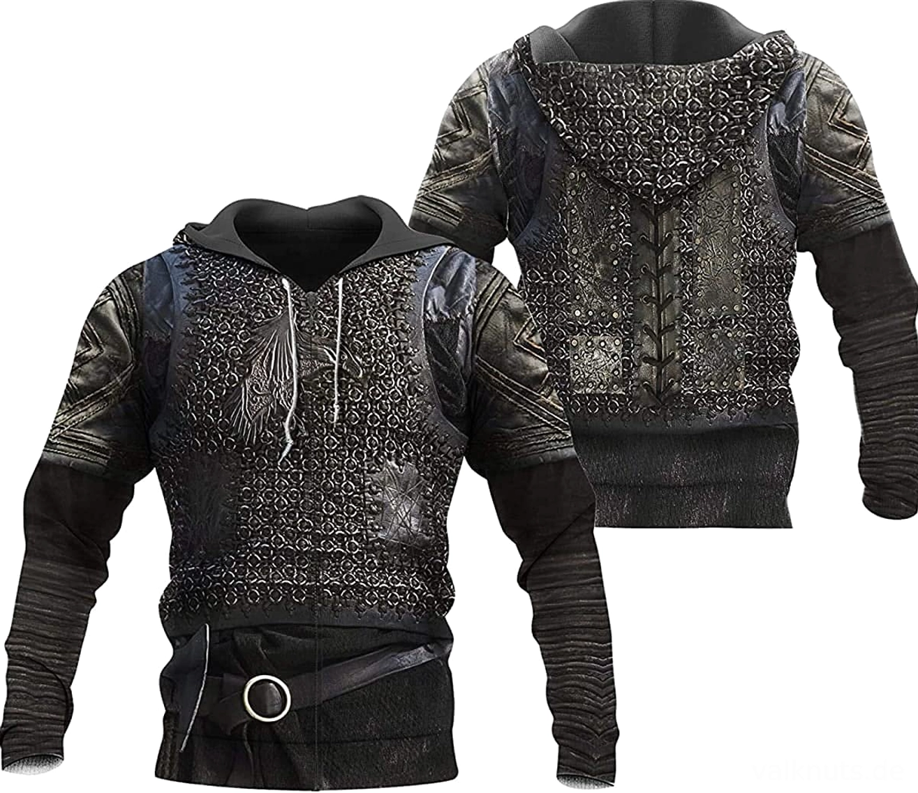 Wikinger Hoodie mit Rüstungs Optik für Wikinger Kultur Fans