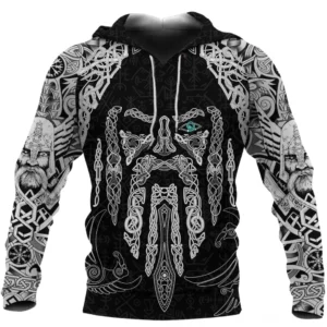 Wikinger Hoodie Vidar mit authentischem nordischen Design und Odins Auge