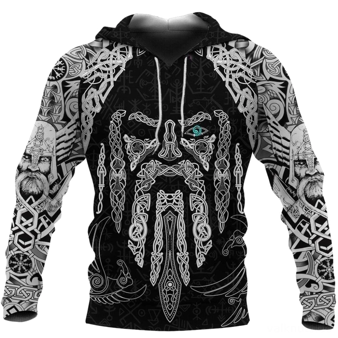 Wikinger Hoodie Vidar mit authentischem nordischen Design und Odins Auge