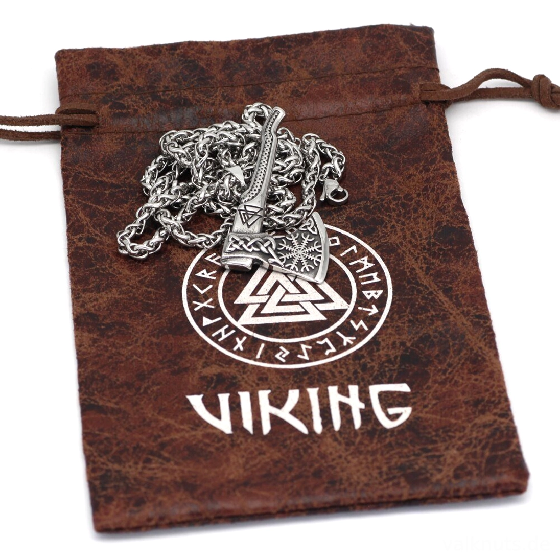 Wikinger kette mit nordischen symbolen in der Originalverpackung